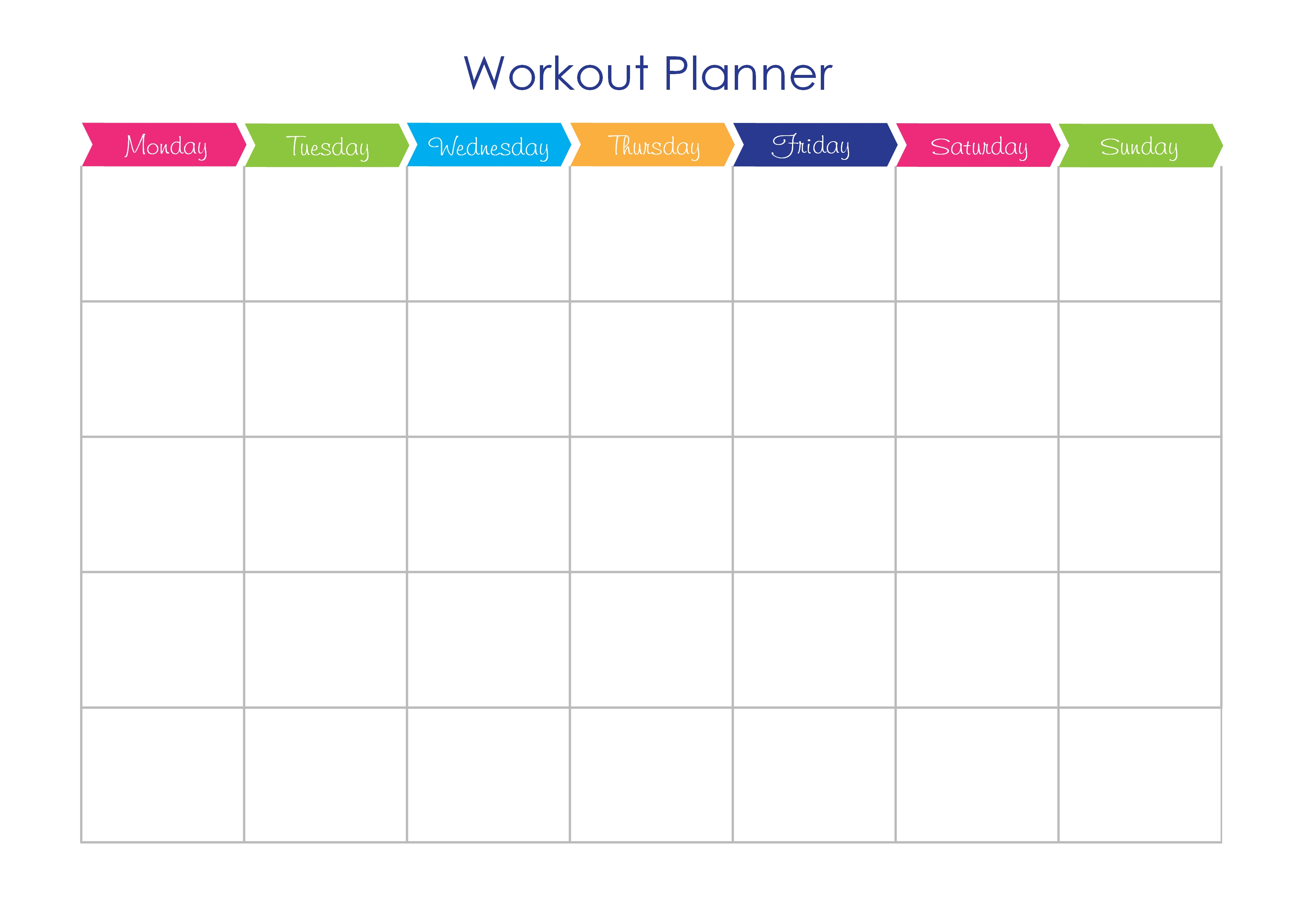 Weekly Training Schedule Template printable schedule template