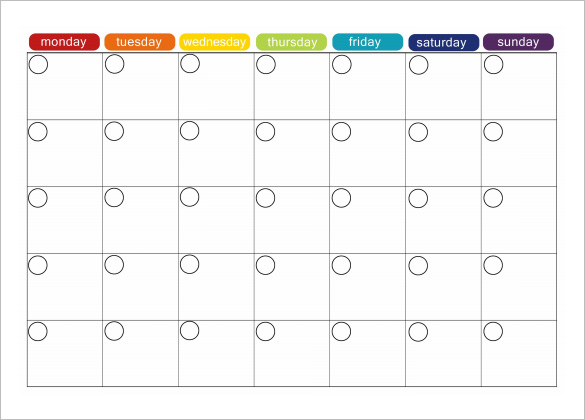 Monthly Schedule Template – 7+ Free Sample, Example Format 
