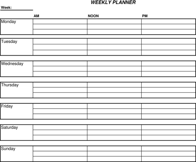 Free Weekly Schedule Templates for Word 18 templates