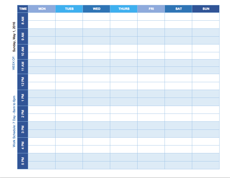 Weekly Schedule Template 12+ Free Word, Excel, PDF Download 