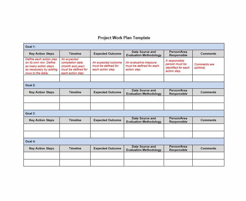 Work Plan 40 Great Templates & Samples (Excel / Word) Template Lab