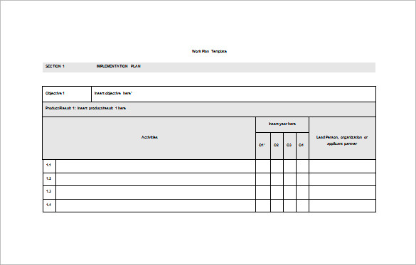 work plan template microsoft office work plan template 14 free 