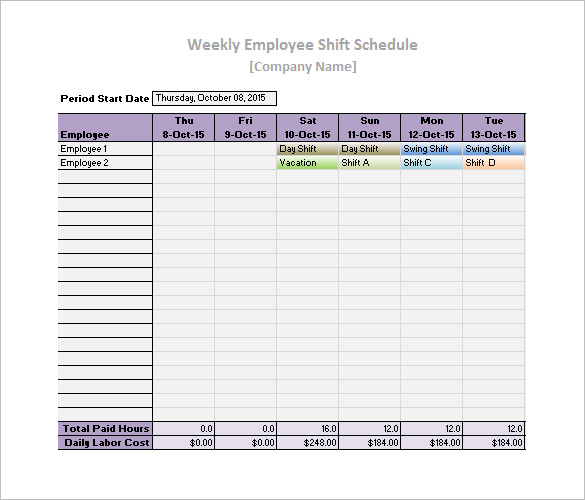 Daily Work Schedule Template 17+ Free Word, Excel, PDF Format 