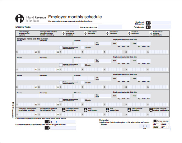 Monthly Work Schedule Template 25+ Free Word, Excel, PDF Format 