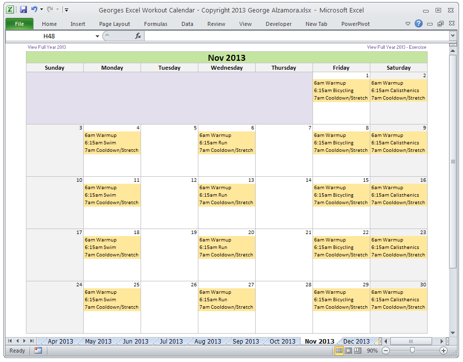 Workout Schedule Template 17+ Free Word, Excel, PDF Format 