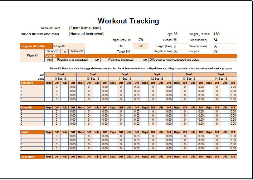 Exercise Schedule Template – 7+ Free Word, Excel, PDF Format 